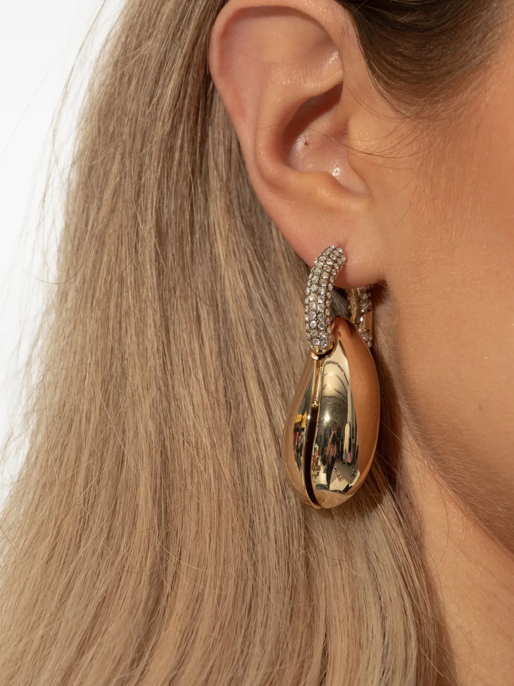 Tory Burch huggie-fastening drop earrings - Goud
