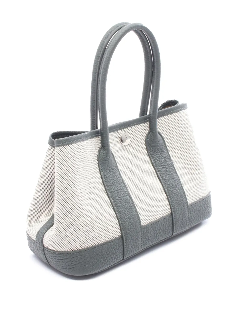 Pre-owned Hermes 2025 Toile And Negonda Garden Party 23 Handbag In Green