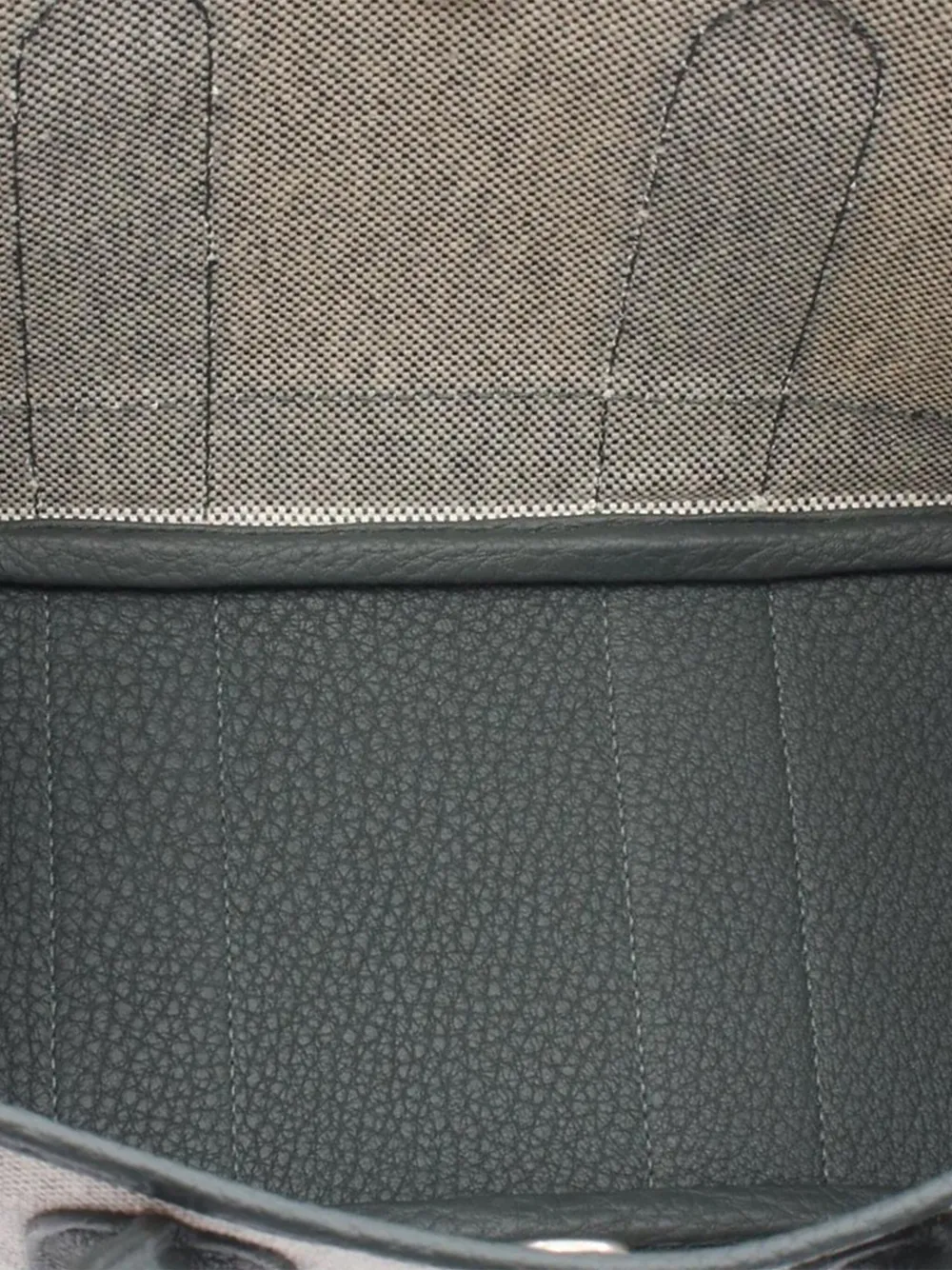 Pre-owned Hermes 2025 Toile And Negonda Garden Party 23 Handbag In Green