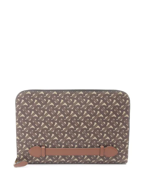 Burberry Pre-Owned 2018-2025 TB Monogram Coated Canvas clutch bag