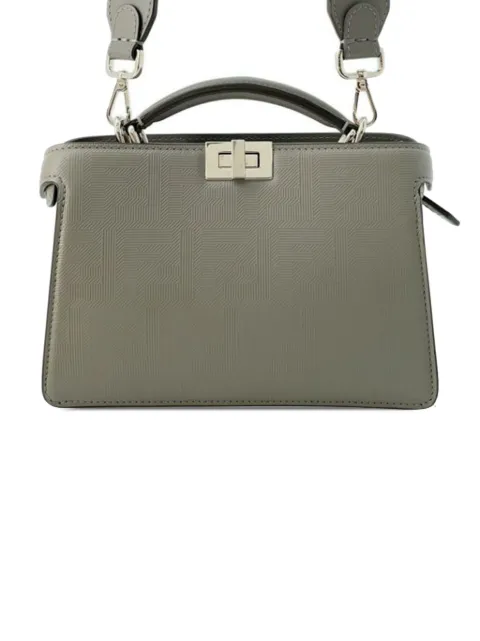 Fendi Pre-Owned 2010-2024 Small FF Embossed Leather Peekaboo Iseeu XCross satchel