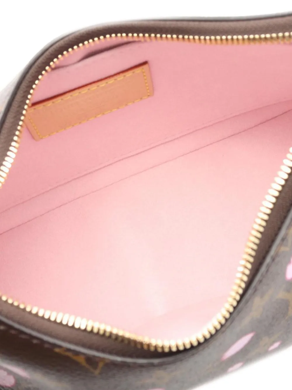 Pre-owned Louis Vuitton 2021-2025 Takashi Murakami Monogram Cherry Blossom Boulogne Pm Satchel In Brown