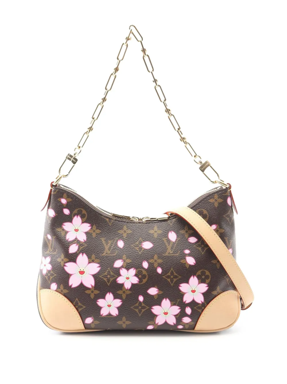 Louis Vuitton Pre-Owned 2021-2025 Takashi Murakami Monogram Cherry Blossom Boulogne PM satchel | Brown | Image 1