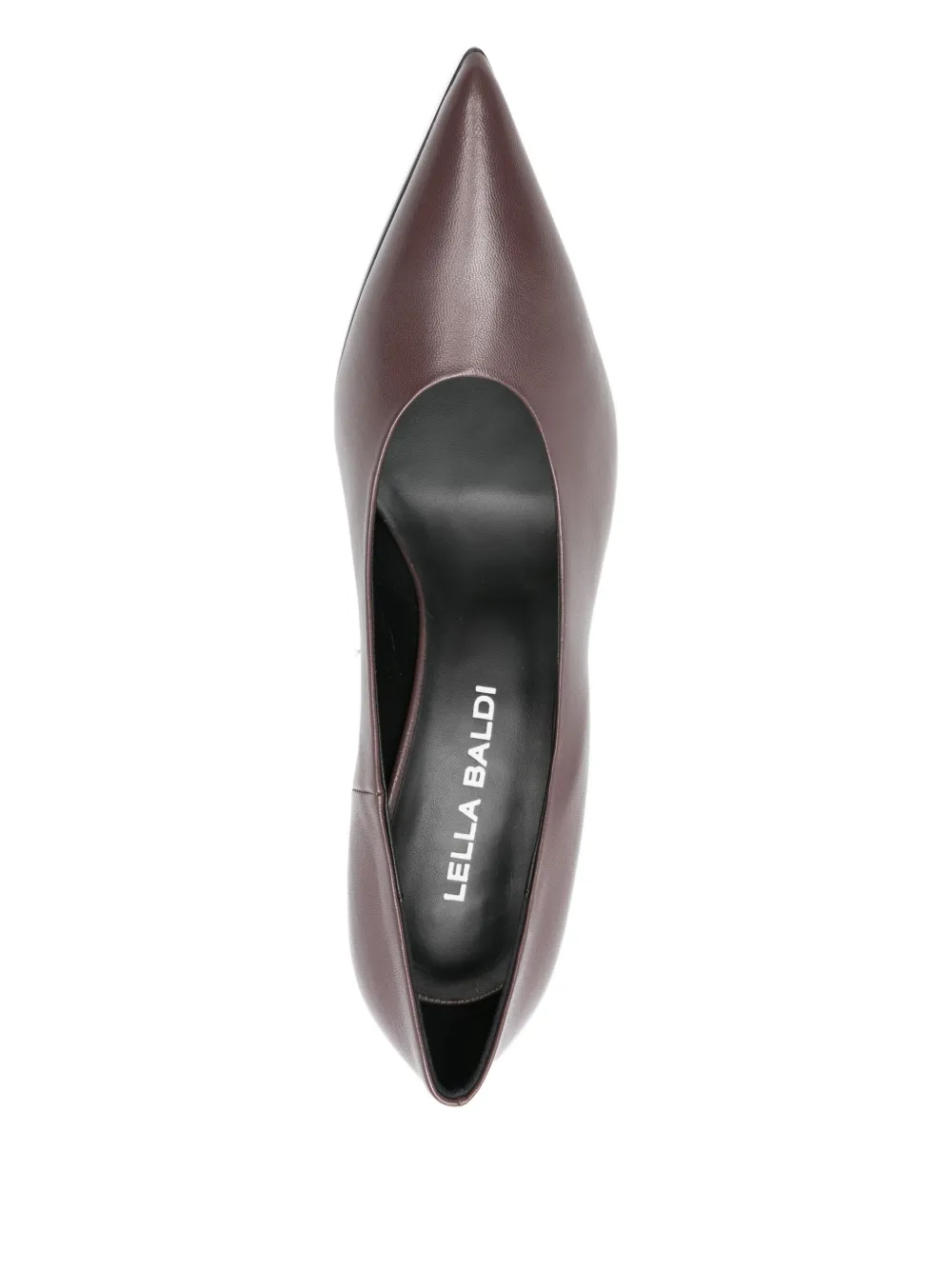 Lella Baldi 75mm Leather Pumps In Brown