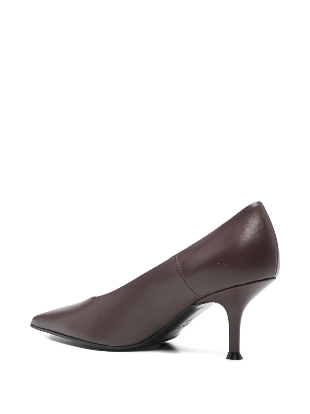 Lella Baldi 75mm Leather Pumps In Brown