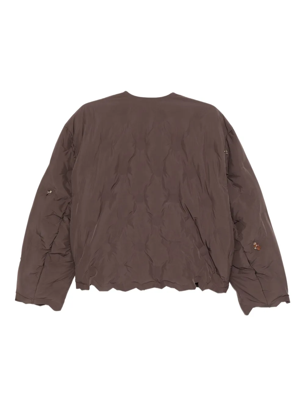 Jnby Cropped Down Jacket In Brown
