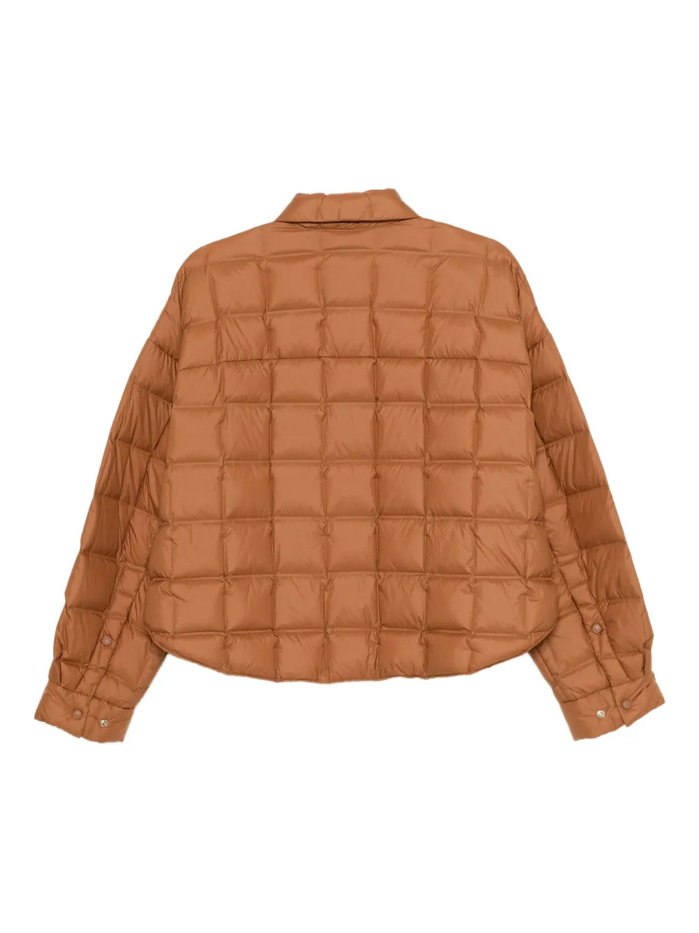 Jnby Cropped Puffer Jacket In Brown