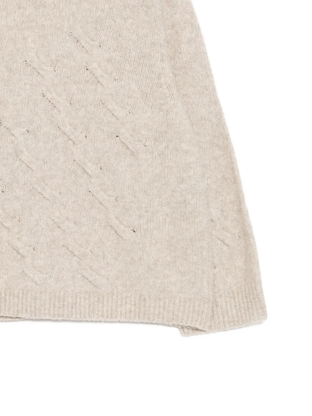 CROQUIS Kabelgebreide trui Beige