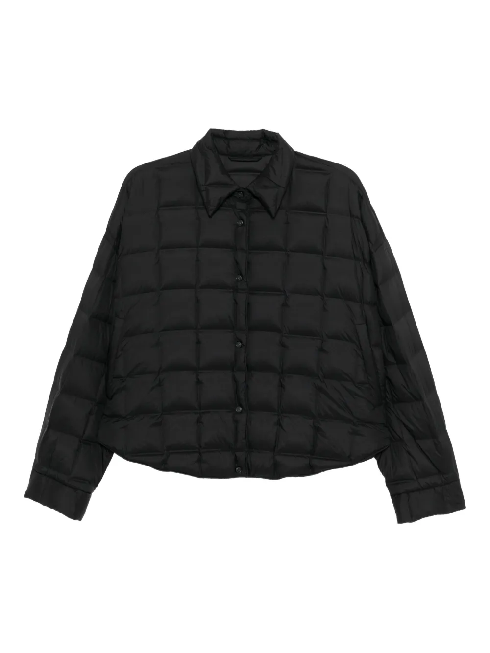 Jnby Cropped Goose Down Jacket In Black