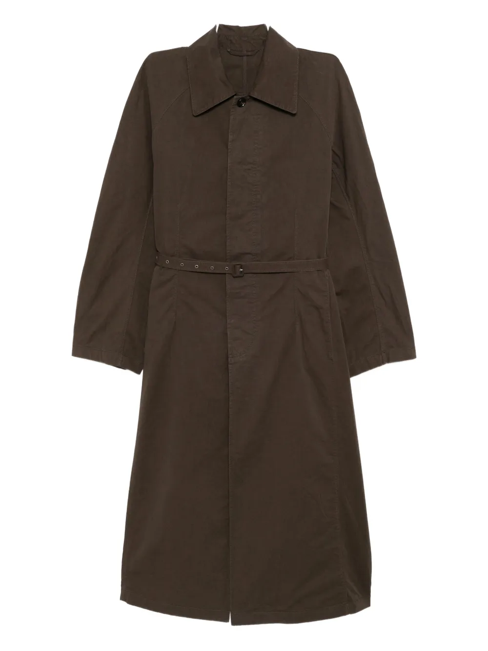 Jnby Loosed Cotton Trench Coat In Brown