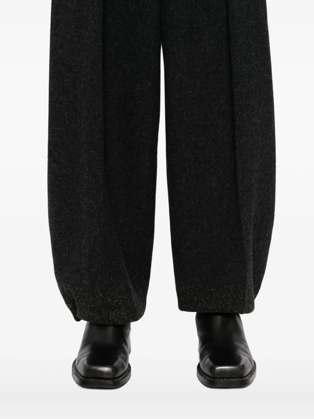 CROQUIS Broek met toelopende pijpen en logopatch Grijs