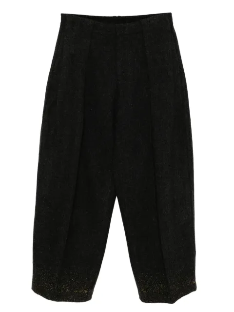 CROQUIS logo-patch tapered trousers