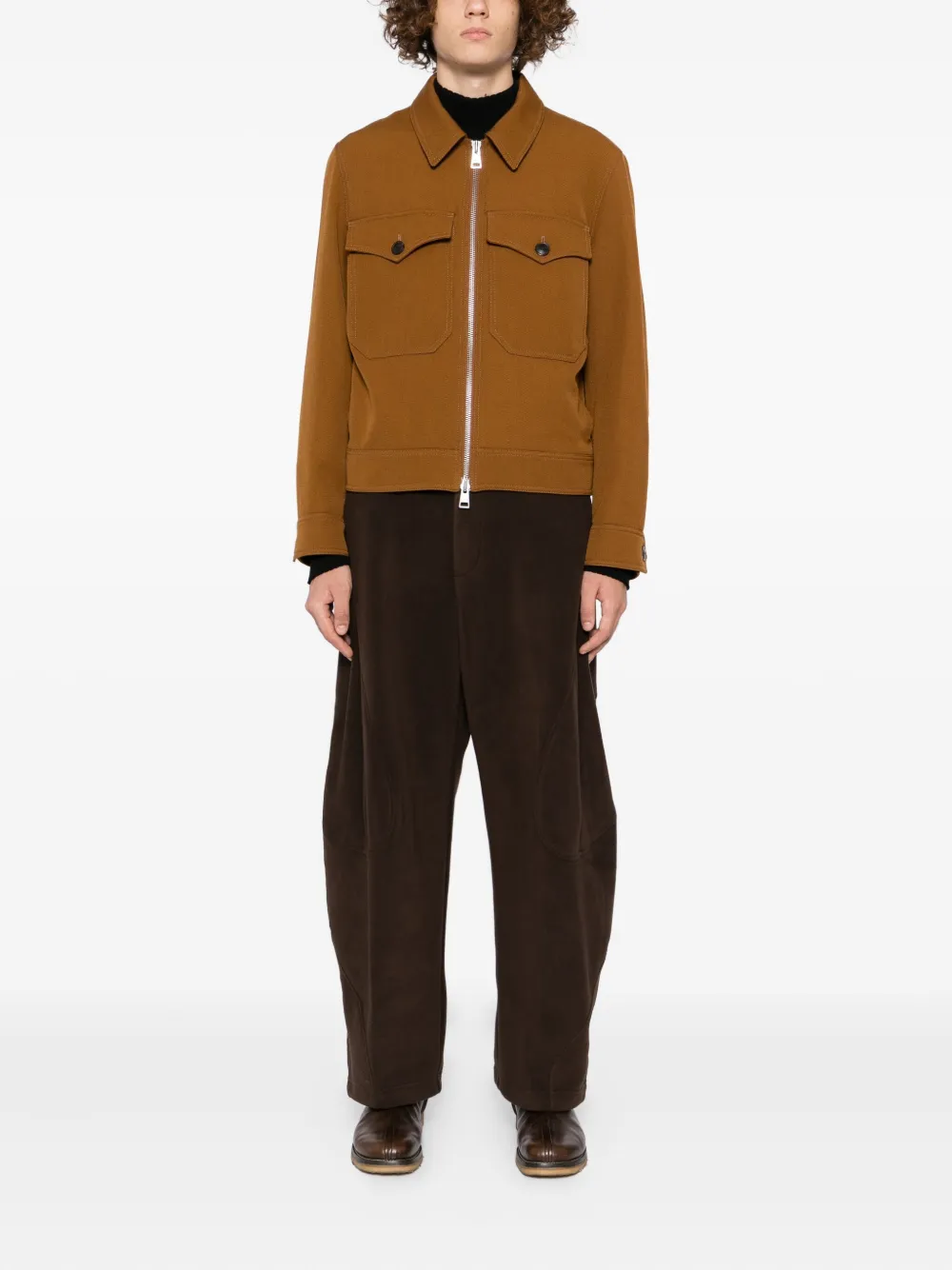 CROQUIS Broek met gewelfd afwerking - Bruin