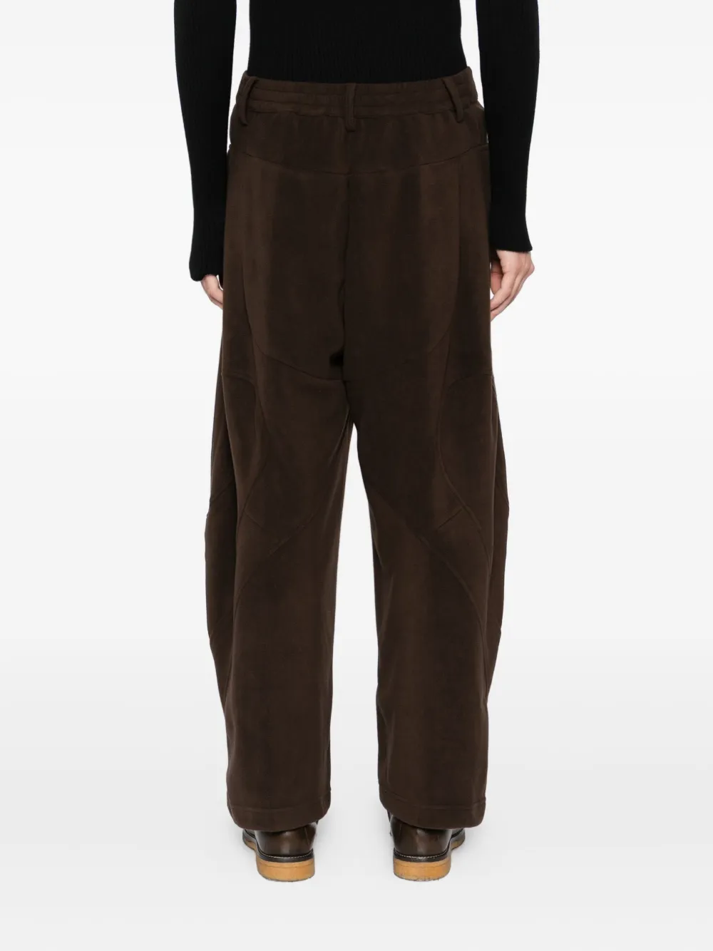 CROQUIS Broek met gewelfd afwerking Bruin