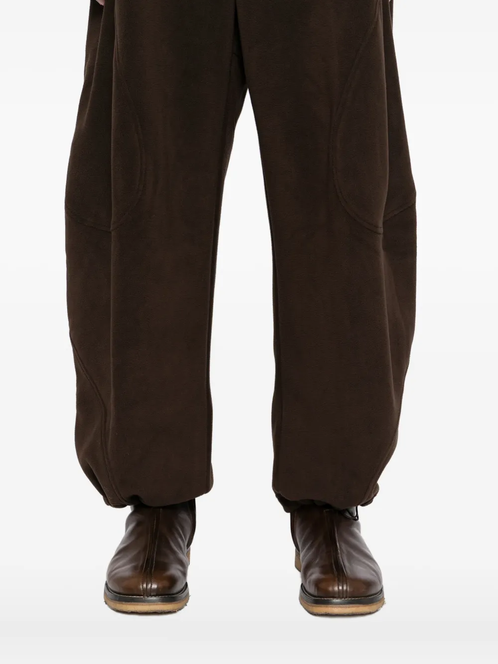 CROQUIS Broek met gewelfd afwerking Bruin