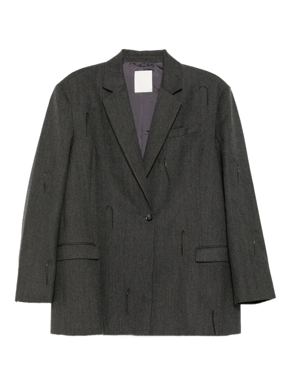 Jnby Loose-fitted Blazer In Gray