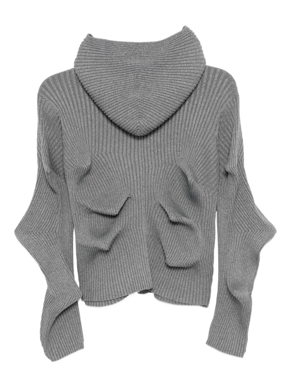 Jnby Mid-length Hooded Jacket In Gray