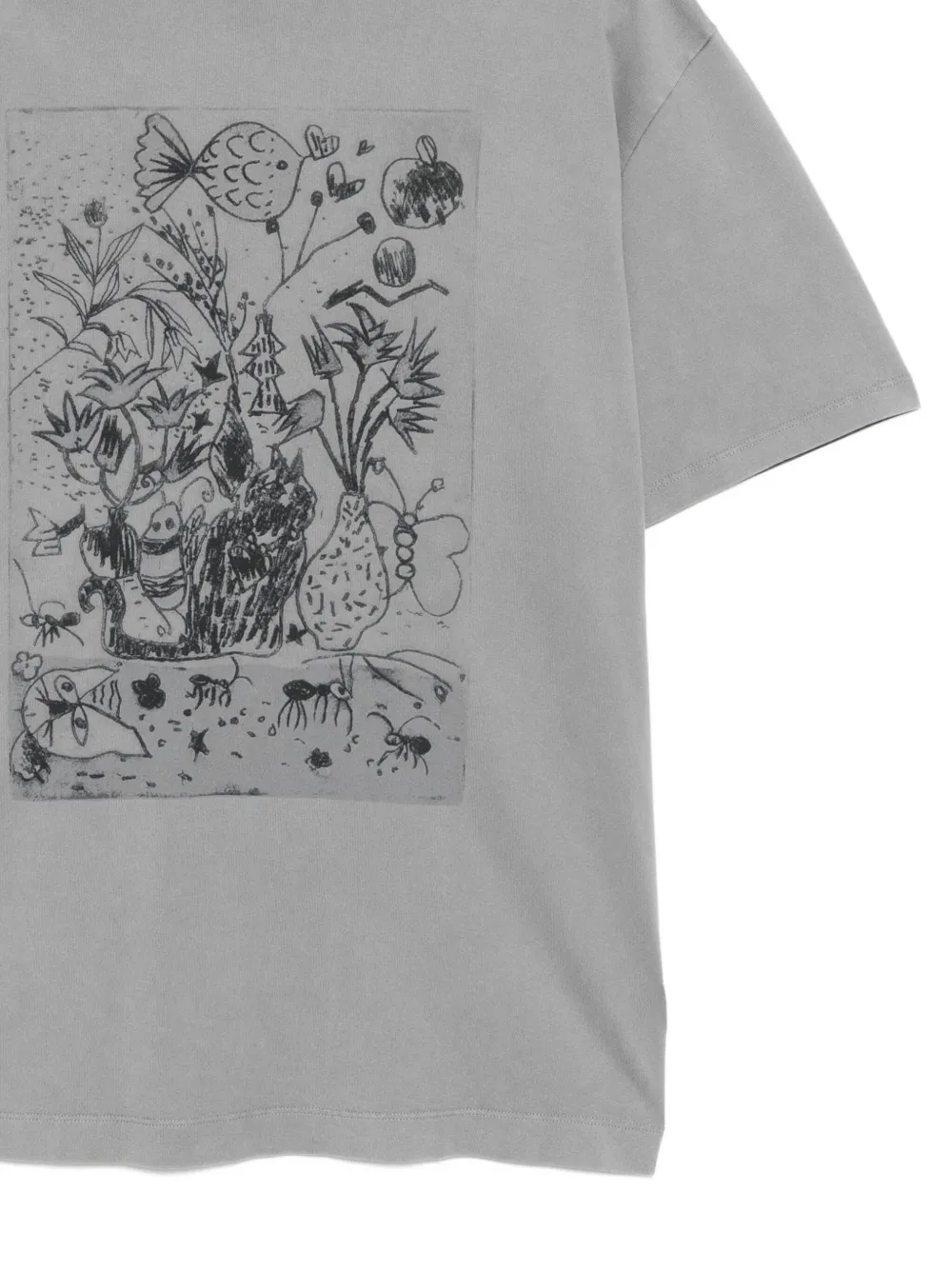 Jnby Cotton Short-sleeve T-shirt In Gray