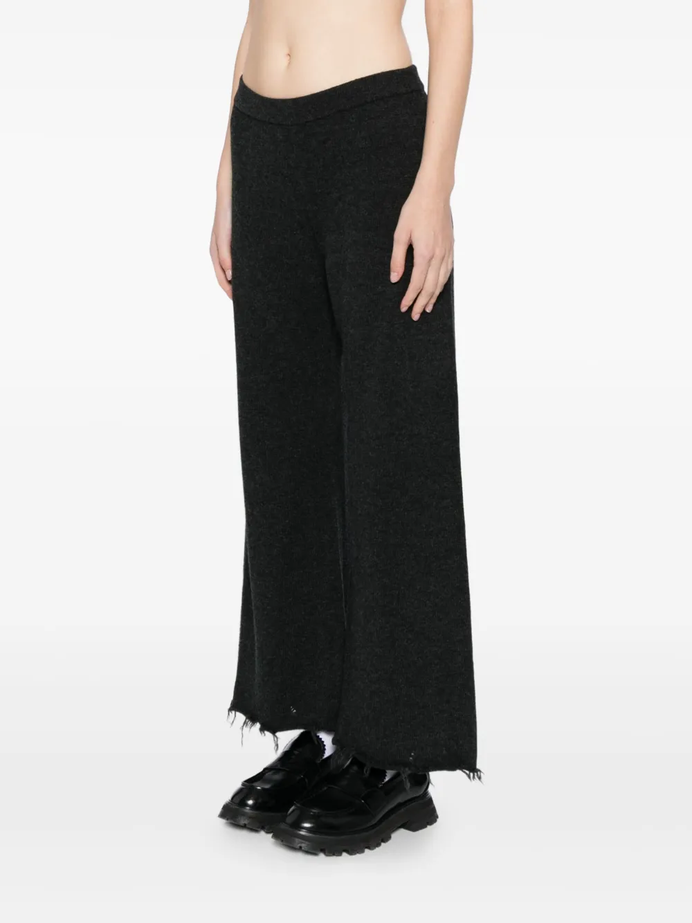 JNBY Broek met wijde pijpen en cuffs Grijs