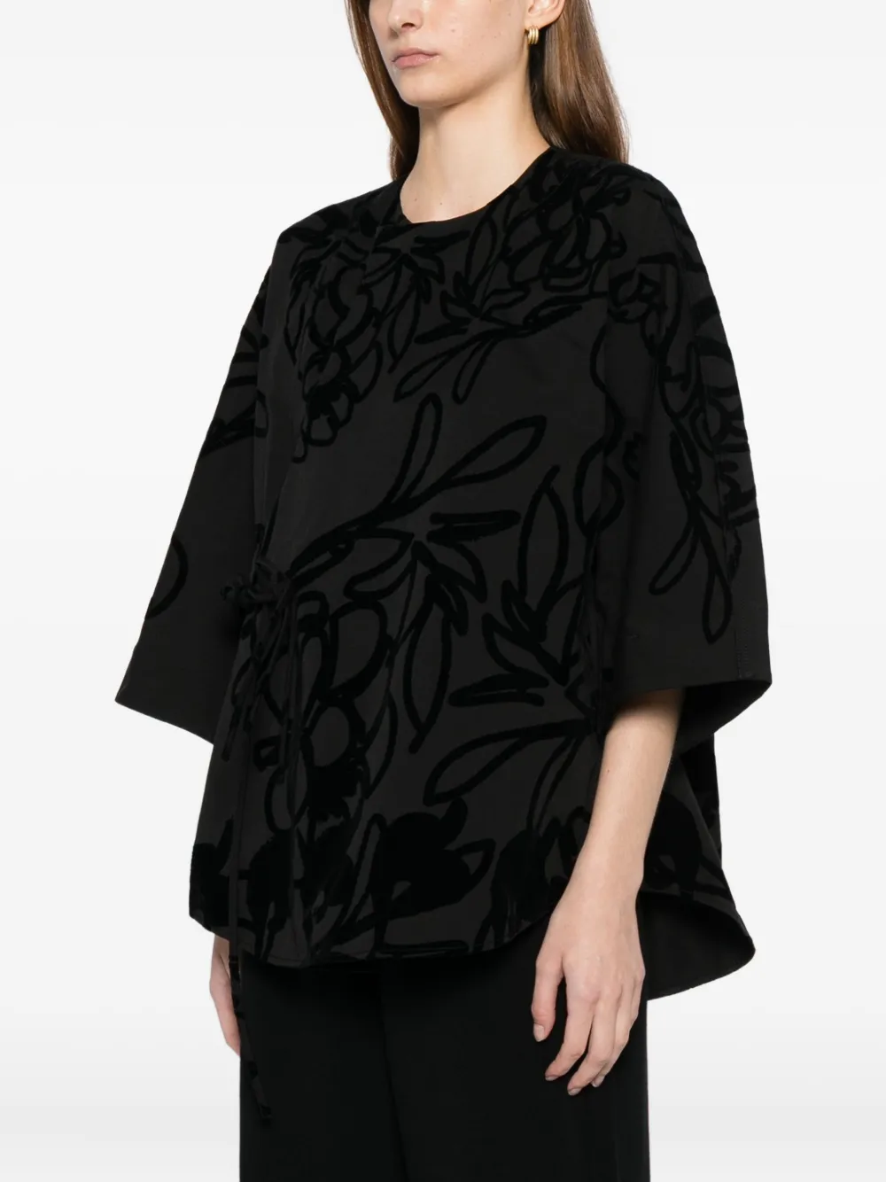Jnby Printed Cotton Jacket In Black