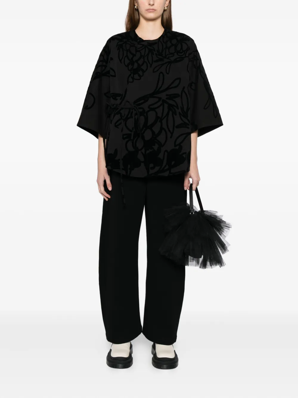 Jnby Printed Cotton Jacket In Black