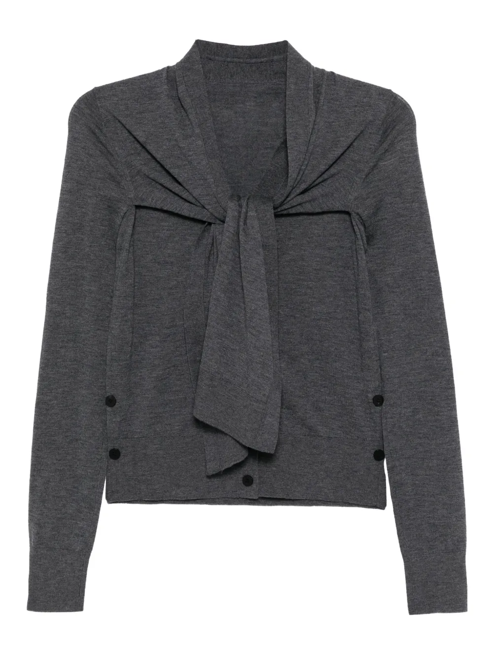 Jnby Wool Cardigan In Gray
