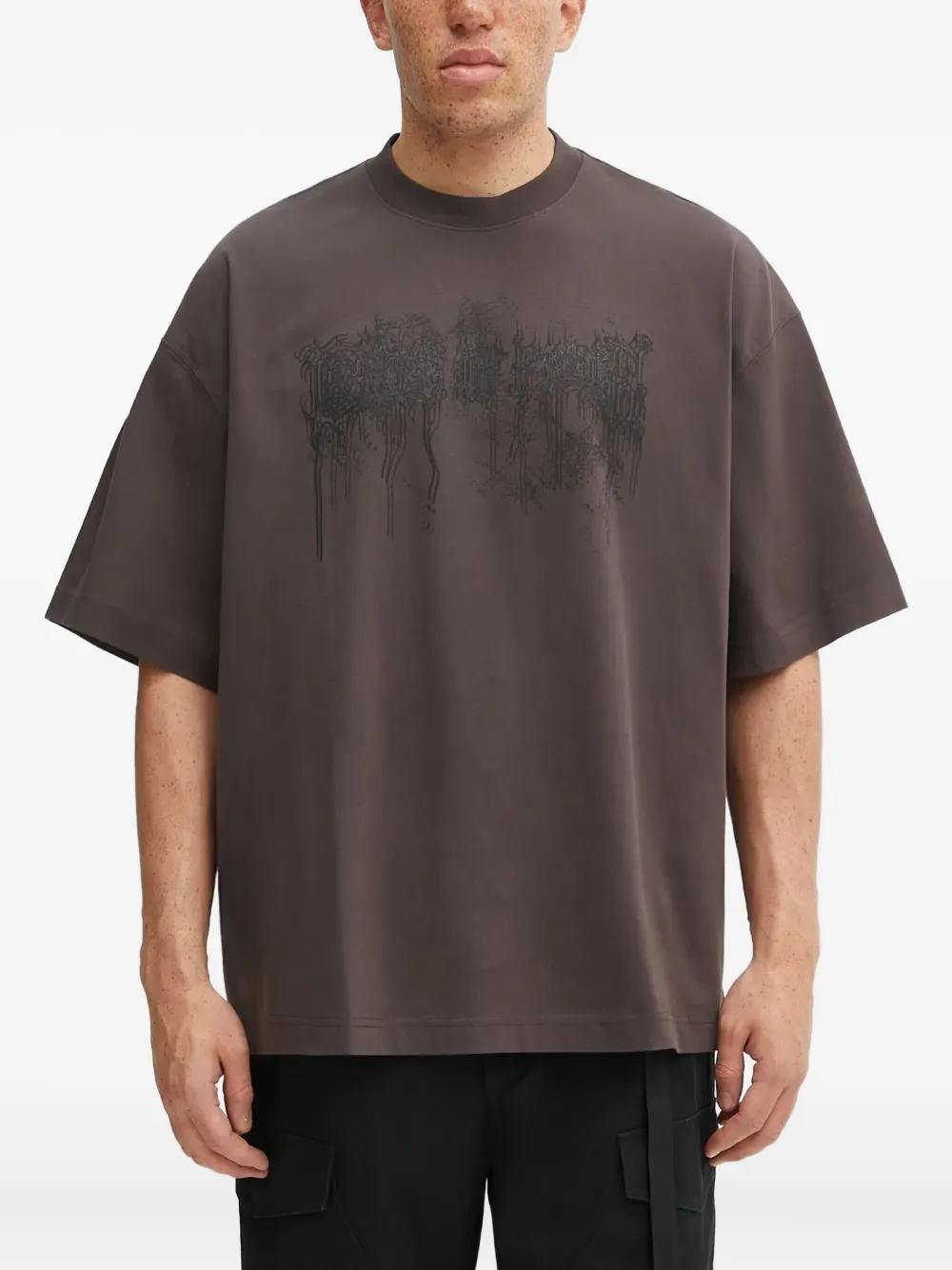 VETEMENTS round-neck short-sleeve T-shirt - Marrone