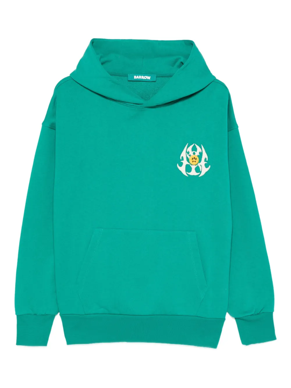 BARROW graphic-print hoodie | Green | Image 1