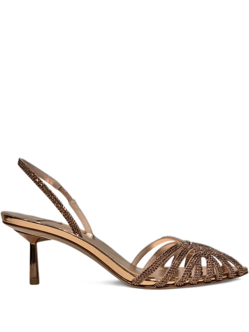 Le Silla 60 mm leren sandalen met hak Bruin