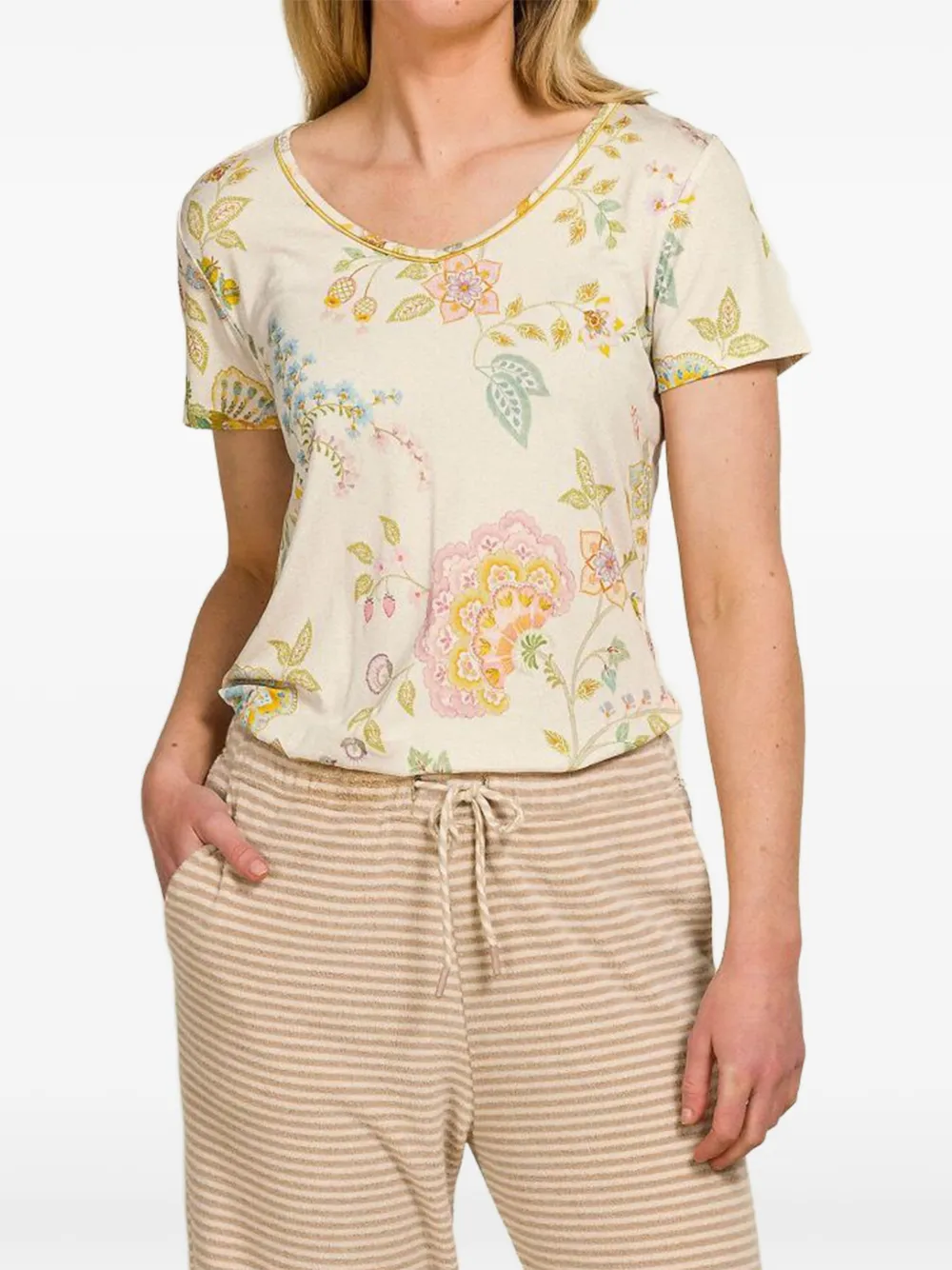  Pip Studio Toy V-neck T-shirt - Neutrals 