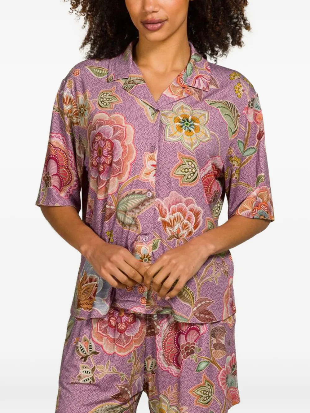  Pip Studio Flora Button-down Shirts - Purple 