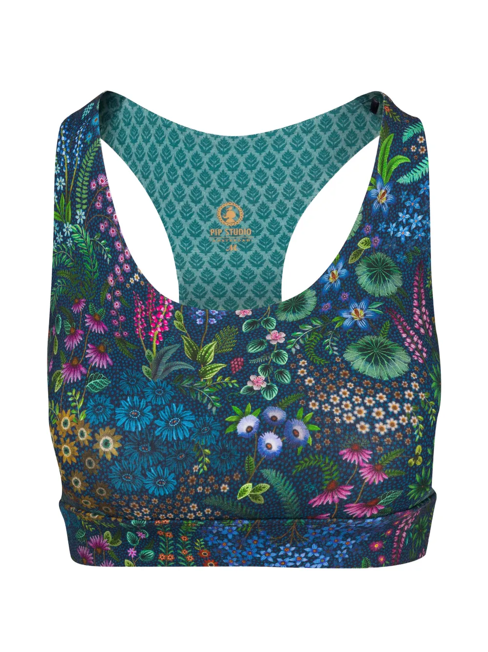 PIP STUDIO floral-print racerback sports bra - Blau