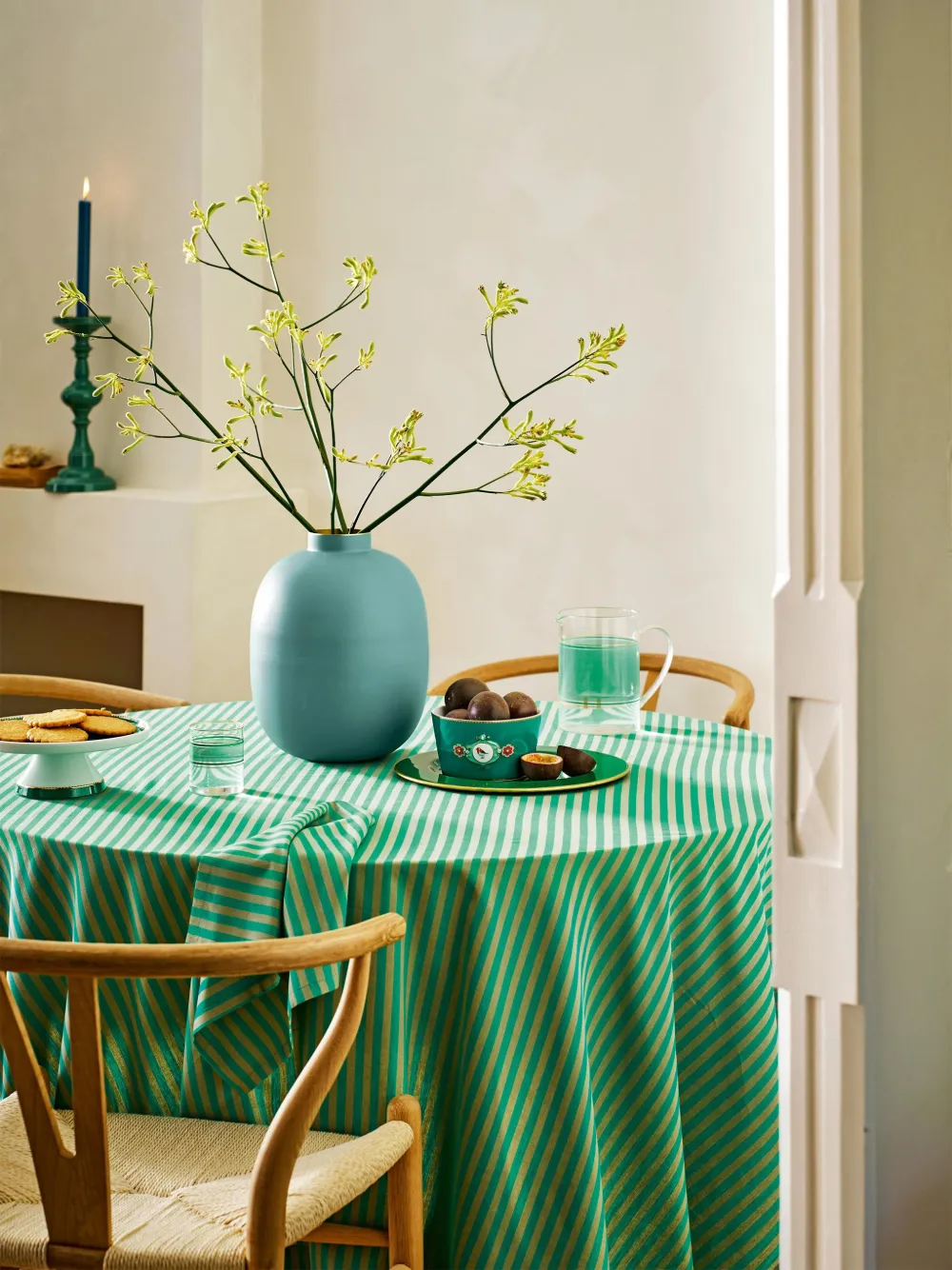  Pip Studio Striped Tablecloth - Green 