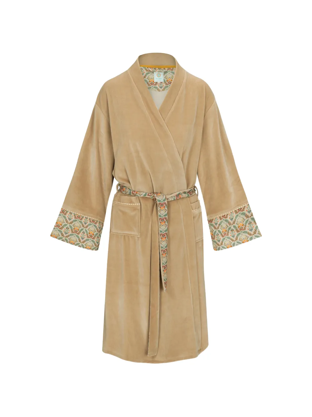 PIP STUDIO patterned-trim robe - Toni neutri