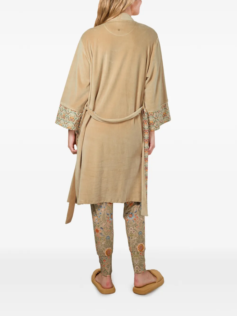  Pip Studio Patterned-trim Robe - Neutrals 