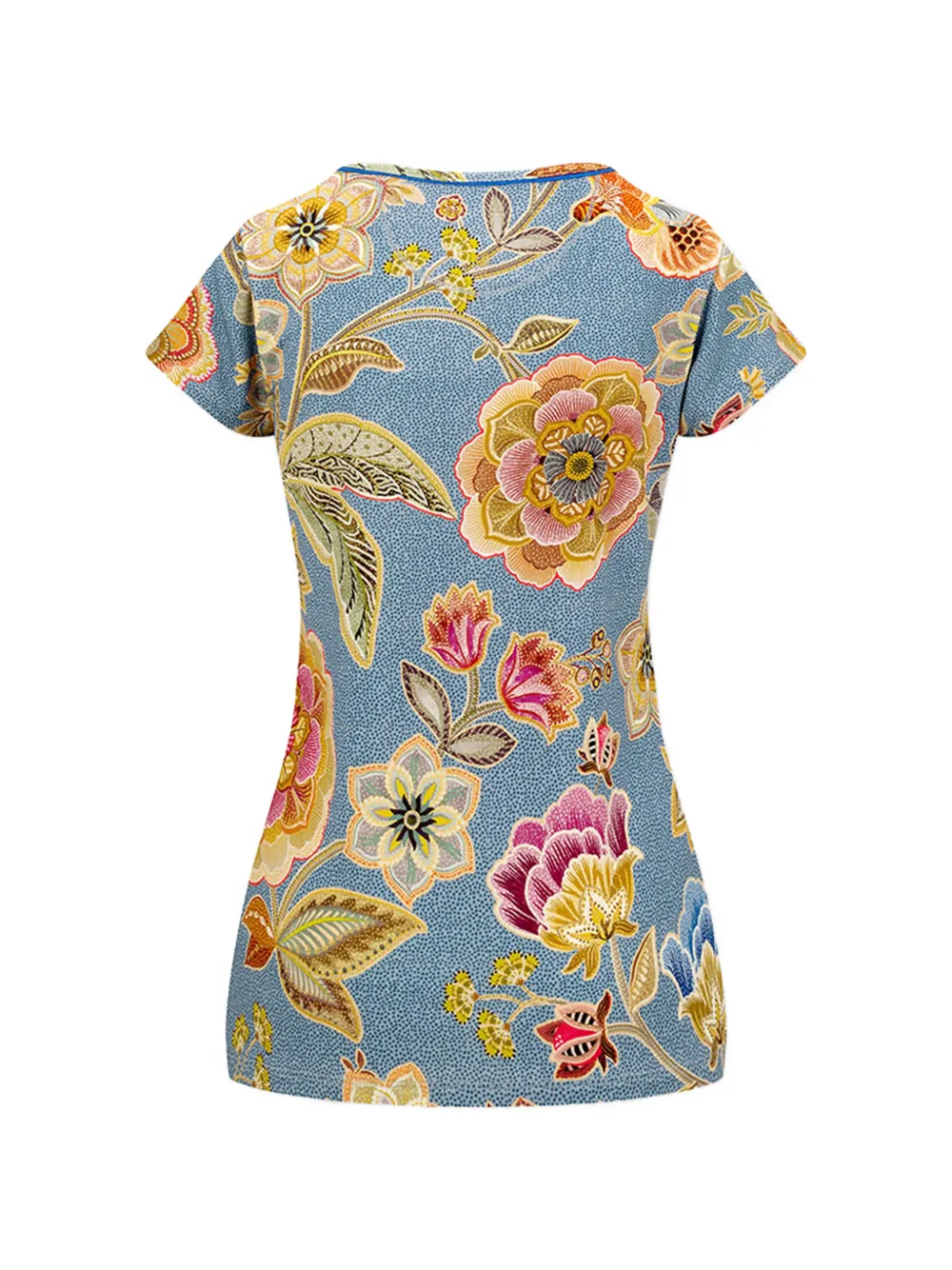  Pip Studio Matata Floral V-neck T-shirt - Blue 