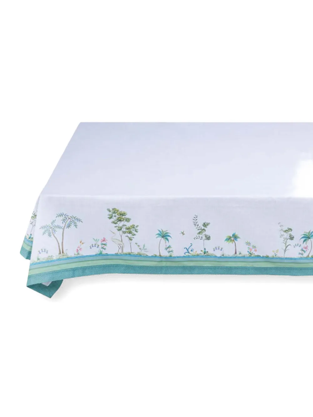  Pip Studio Jolie Floral-print Border Tablecloth - White 