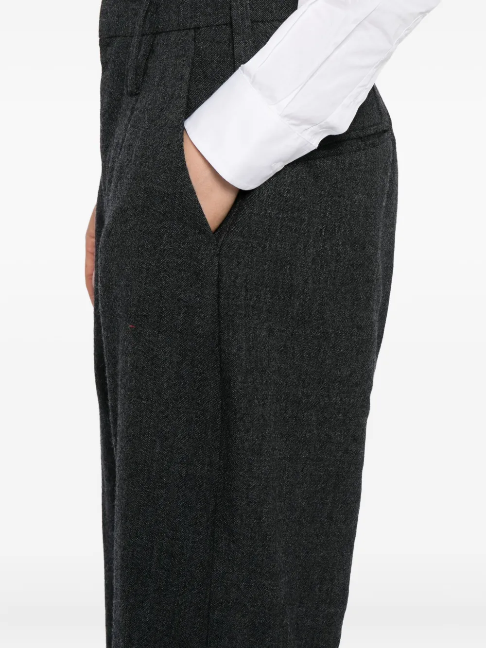 Chiahung Su Wool Tapered Trousers In Black