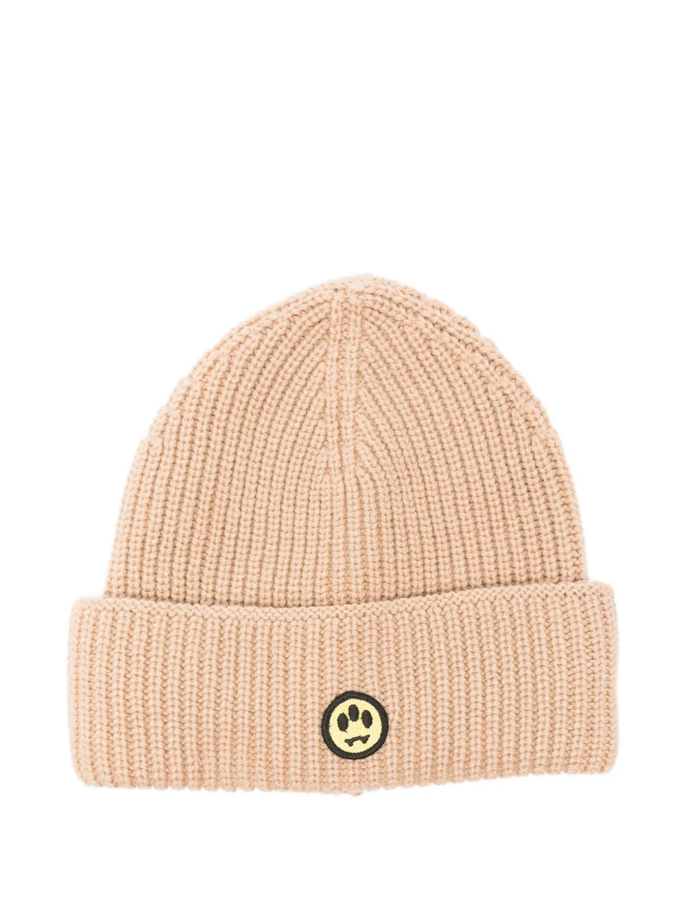 Barrow Smiley-appliqué Ribbed Beanie In Blue