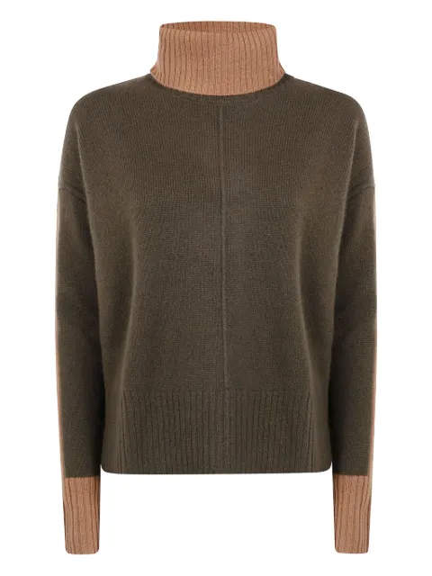 absolut cashmere roll-neck colour-block sweater
