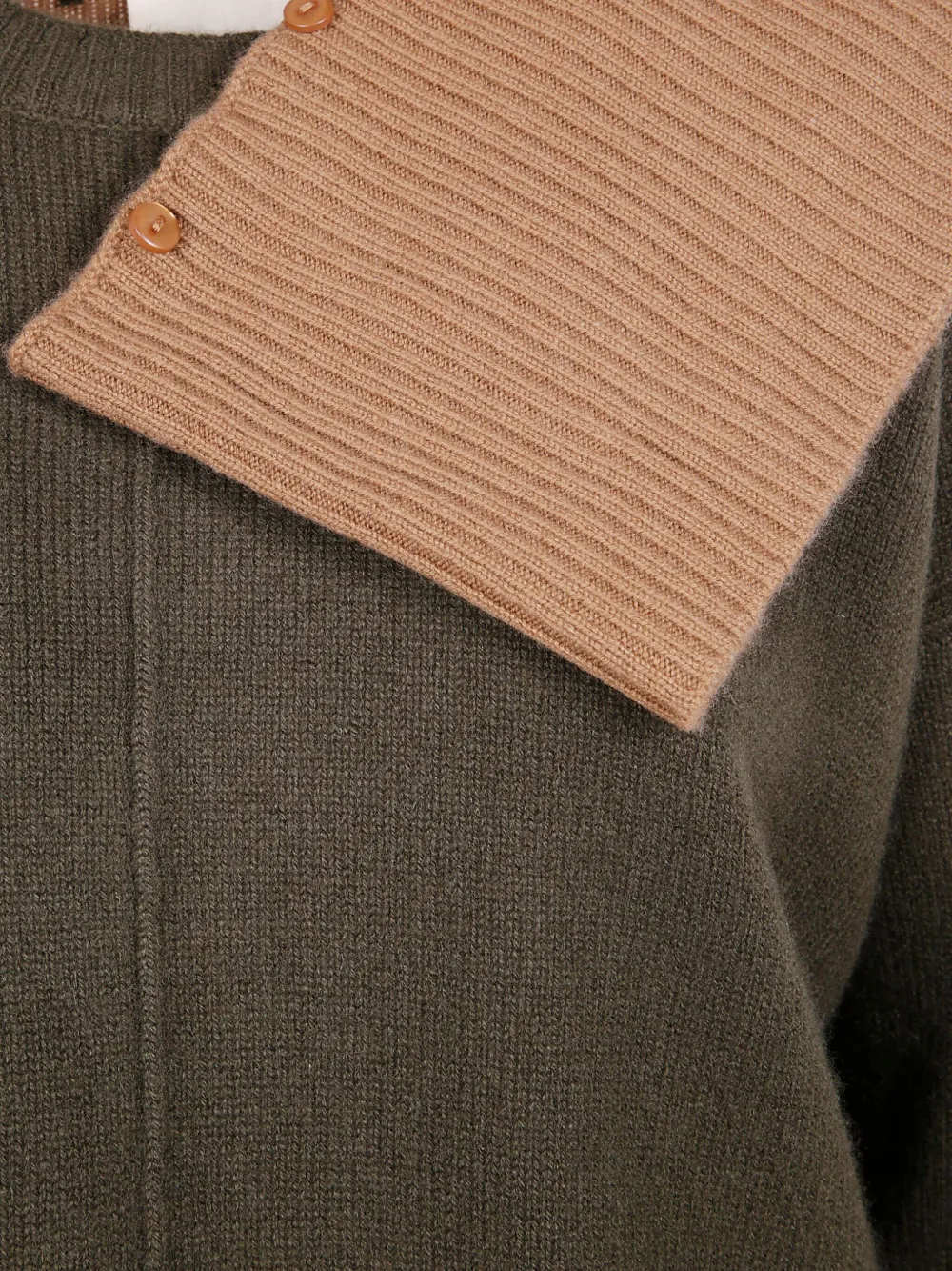 Absolut Cashmere Roll-neck Colour-block Sweater In Brown