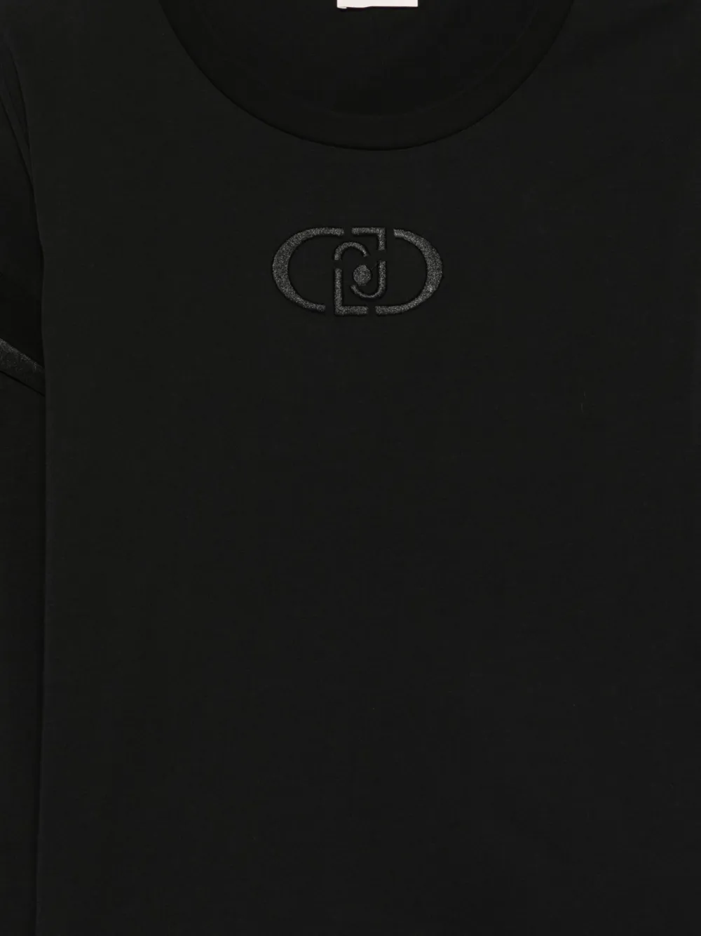 Liu •jo Ribbon-trim T-shirt In Black