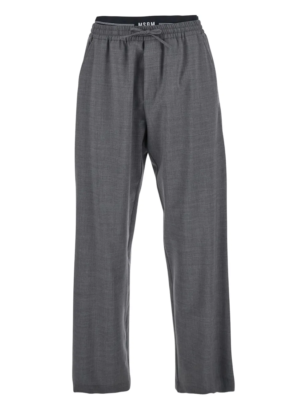 MSGM elastic-waistband trousers - グレー MSGM elastic-waistband trousers - グレー