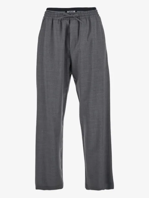 MSGM pantalones de algodón con pretina elástica