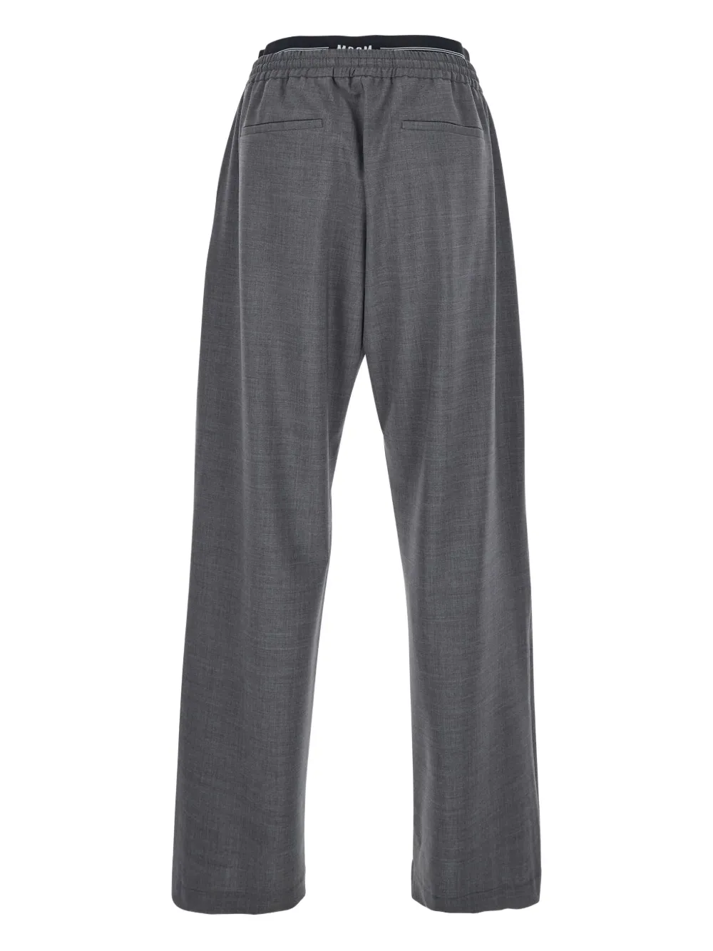 MSGM elastic-waistband trousers - Grijs