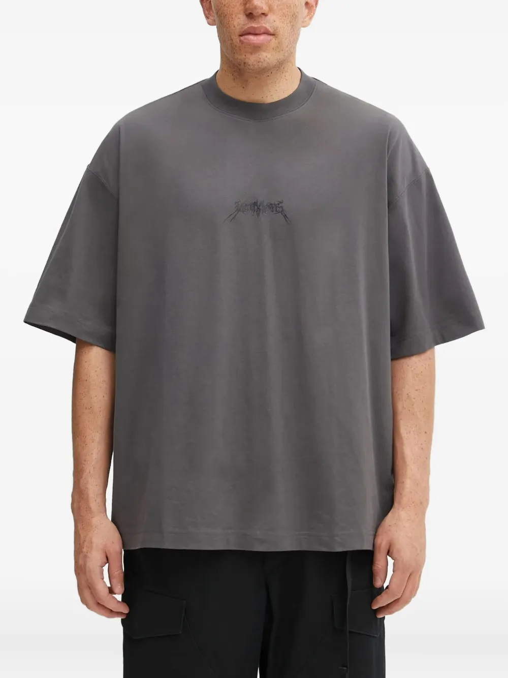 VETEMENTS T-shirt met logoprint Grijs