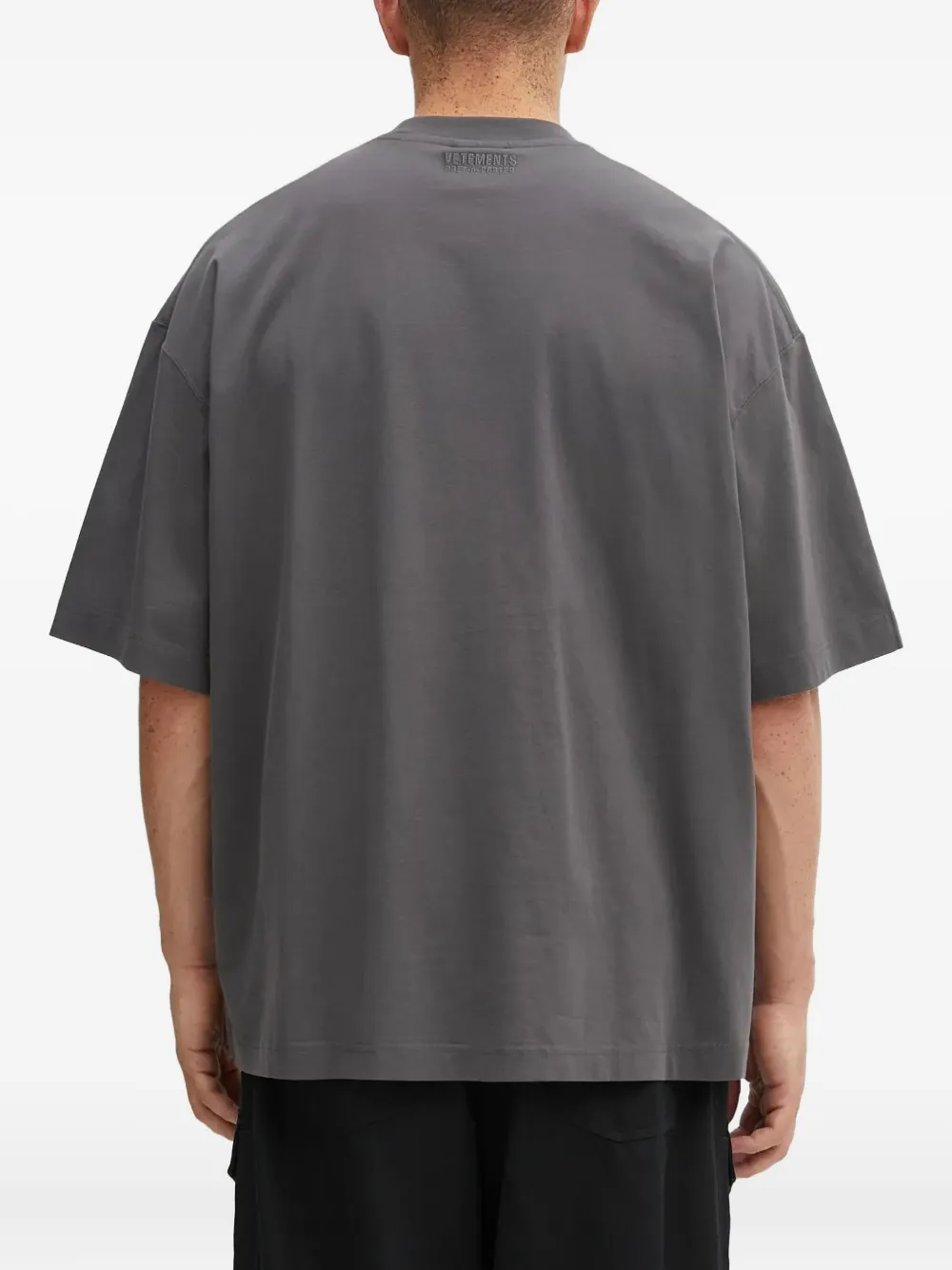 VETEMENTS T-shirt met logoprint Grijs