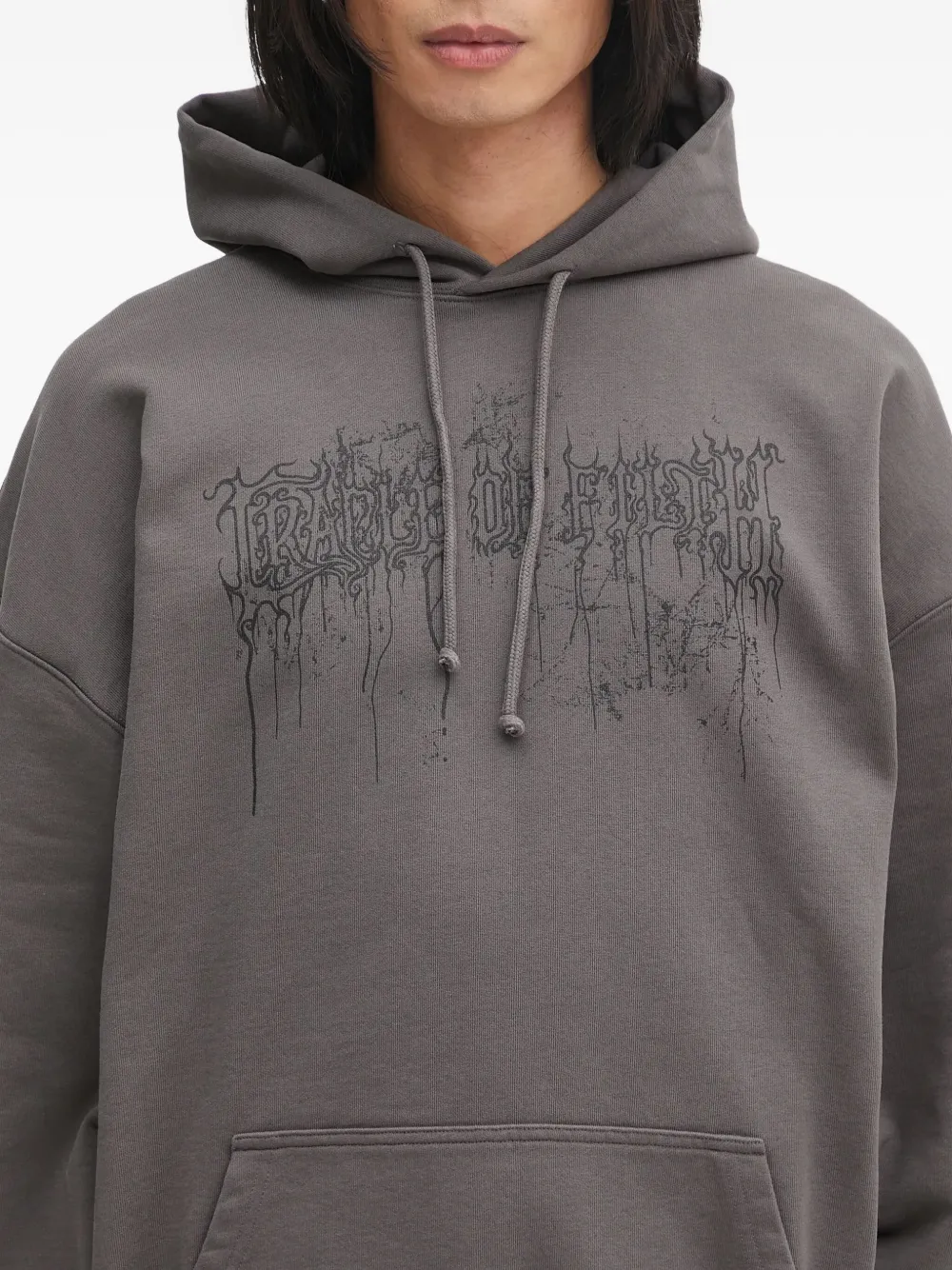 VETEMENTS Hoodie met grafische print en lange mouwen Grijs