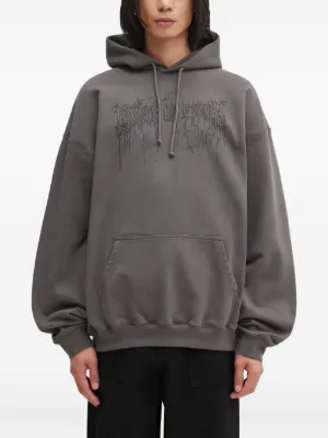 VETEMENTS パッチワーク パーカー | ブラック | FARFETCH JP