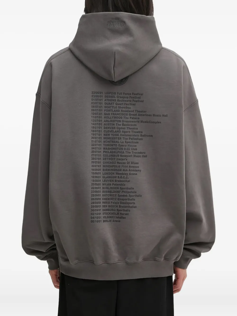 VETEMENTS Hoodie met grafische print en lange mouwen Grijs